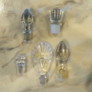COPY - Set 5 Vintage Glass Perfume Bottle Stoppers